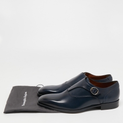 Ermenegildo Zegna Two Tone Leather Monk Strap Oxfords Size 43.5