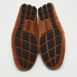 Pre Owned حذاء لوفرز إيرمنجليدو زينيا بيني سويدي بني مقاس 43.5