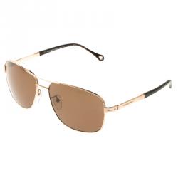 Ermenegildo Zegna Brown SZ3300G Squared Sunglasses
