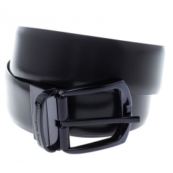 مملوكة مسبقًا حزام إيرمنجليدز زينيا جلد أزرق كحلي 90 سم