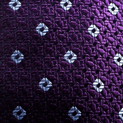 Pre Owned Ermenegildo Zegna Purple and Navy Blue Patterned Silk Jacquard Tie