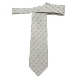 Pre Owned Ermenegildo Zegna Grey Polka Dot Tie