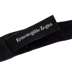 Pre Owned Ermenegildo Zegna Black Silk Classic Bow Tie