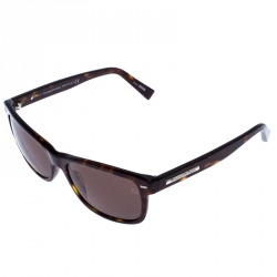 Ermenegildo Zegna Brown EZ 000152J Tortoise Shell Square Sunglasses