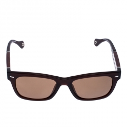  Ermenegildo Zegna Brown Gradient Polarized Navigator Wayfarers Sunglasses