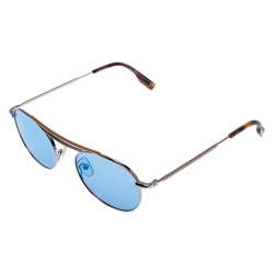 Ermenegildo Zegna Ruthenium/ Grey Barbenini EZ 0104 Round Sunglasses
