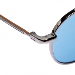 Ermenegildo Zegna Ruthenium/ Grey Barbenini EZ 0104 Round Sunglasses