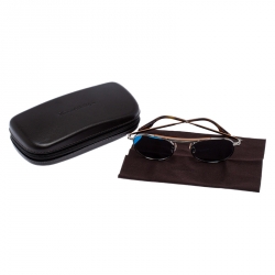 Ermenegildo Zegna Ruthenium/ Grey Barbenini EZ 0104 Round Sunglasses