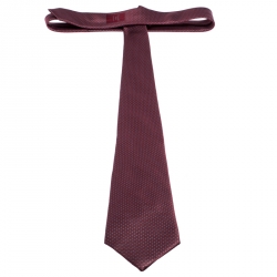 Pre Owned ربطة عنق إيرمنجليدو زينيا حرير نقشة هندسية