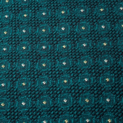 Pre Owned Ermenegildo Zegna Vintage Green Geometric Jacquard Silk Tie