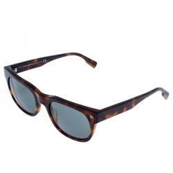 Ermenegildo Zegna Dark Havana/Smoke Grey EZ0101 Square Sunglasses