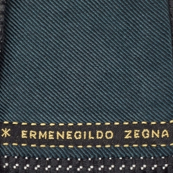 Pre Owned Ermenegildo Zegna Black Jacquard Silk Tie
