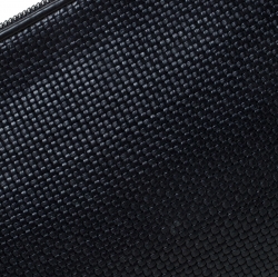 Pre Owned Ermenegildo Zegna Black Leather Pelletessuta Pouch