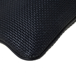 Pre Owned Ermenegildo Zegna Black Leather Pelletessuta Pouch