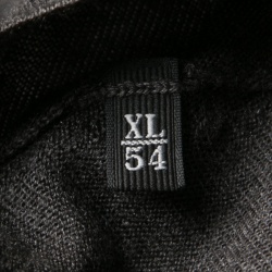 Pre Owned Ermenegildo Zegna Dark Grey Cashmere and Silk Long Sleeve V Neck Sweater XXL