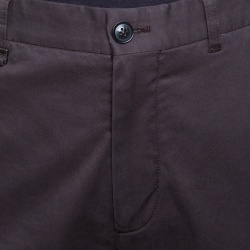 Pre Owned Ermenegildo Zegna Brown Cotton Straight Fit Trousers L