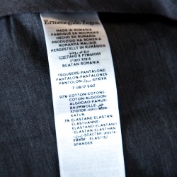 Pre Owned Ermenegildo Zegna Brown Cotton Straight Fit Trousers L