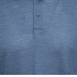 Pre Owned Ermenegildo Zegna Metallic Grey Silk Knit Ribbed Trim Polo T-Shirt M