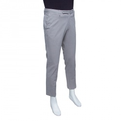 Pre Owned Ermenegildo Zegna Grey Straight Fit Tailored Trousers M