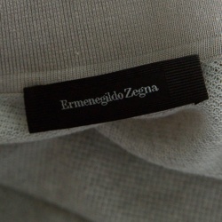 Pre Owned Ermenegildo Zegna Grey Linen Knit Ribbed Trim Polo T-Shirt S