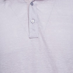 Pre Owned Ermenegildo Zegna Dull Pink Linen Short Sleeve Polo T-Shirt M