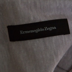Pre Owned Ermenegildo Zegna Dull Pink Linen Short Sleeve Polo T-Shirt M