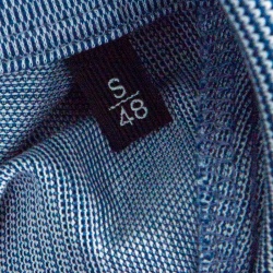 Pre Owned Ermenegildo Zegna Navy Blue and White Cotton Knit Short Sleeve Polo T-Shirt S