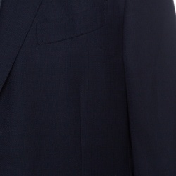 Pre Owned Ermenegildo Zegna Navy Blue Wool 10 Pockets Blazer XXL