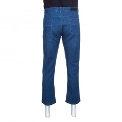 Pre Owned Ermenegildo Zegna Blue Straight Fit Denim Jeans XL