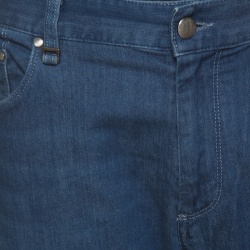 Pre Owned Ermenegildo Zegna Blue Straight Fit Denim Jeans XL