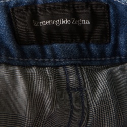 Pre Owned Ermenegildo Zegna Blue Straight Fit Denim Jeans XL