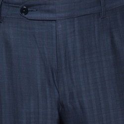 Ermenegildo Zegna Blue Striped Wool Trofeo 600 Mila Suit XXL