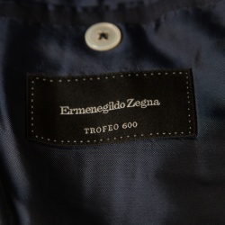Ermenegildo Zegna Navy Blue  Striped Wool Trofeo 600 Regular Fit Mila Suit XXL