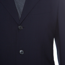 Ermenegildo Zegna Napoli Couture Navy Blue Wool Tailored Suit M