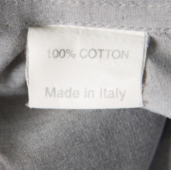 Pre Owned Ermenegildo Zegna Soft Grey Cotton Button Down Long Sleeve Shirt XL