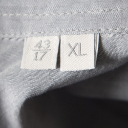 Pre Owned Ermenegildo Zegna Soft Grey Cotton Button Down Long Sleeve Shirt XL