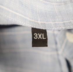 مملوكة مسبقًا Ermenegildo Zegna Light Blue Striped Cotton Linen Button Down Shirt 3XL