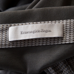 Pre Owned Ermenegildo Zegna Light Grey Cotton Short Sleeve Polo T Shirt XL 