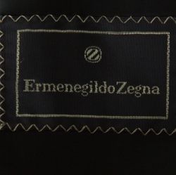 مملوكة مسبقًا Ermenegildo Zegna Black Wool Double Breasted Regular Fit Blazer L