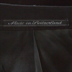 مملوكة مسبقًا Ermenegildo Zegna Black Wool Double Breasted Regular Fit Blazer L