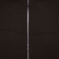 Ermenegildo Zegna Brown Wool Sleeveless Zip Front Cardigan XL