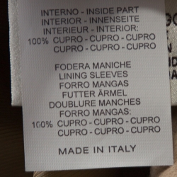 Pre Owned Ermenegildo Zegna Beige Leather Two Buttoned Blazer L