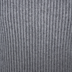 Pre Owned Ermenegildo Zegna Couture Melange Grey Cashmere Knit Sweater S