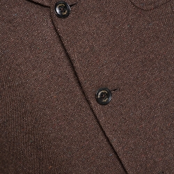Pre Owned Ermenegildo Zegna Brown Cashmere Three Buttoned Jacket L