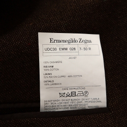 Pre Owned Ermenegildo Zegna Brown Cashmere Three Buttoned Jacket L