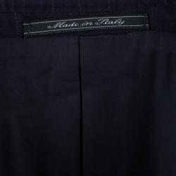 Pre Owned جاكيت بليزر رجالي ايرمنيجيلدو زينيا صوف أزرق كحلي مقلم L