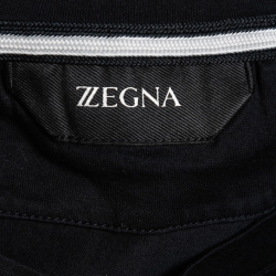 Zegna Black Jersey Crew Neck T-Shirt L