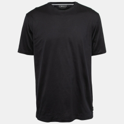 Zegna Black Jersey Crew Neck T-Shirt L