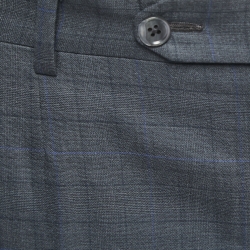Ermenegildo Zegna Grey Checked Wool Blend Suit M