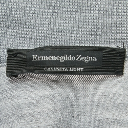 Pre Owned Ermenegildo Zegna Grey Cashmere Blend Polo Full Sleeve T-Shirt L